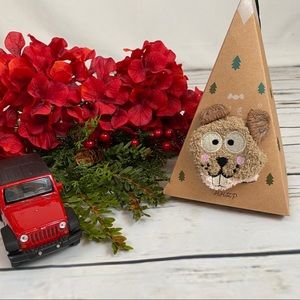 Goofy Fuzzy Beaver Sock Ornament Box